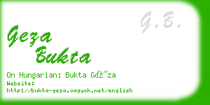 geza bukta business card